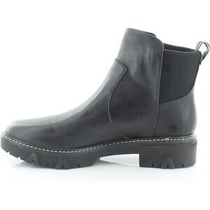 Dr. Scholl's Hanley Lug Sole Pull On Mid Shaft Leather Boots Sz 7M Black NWT